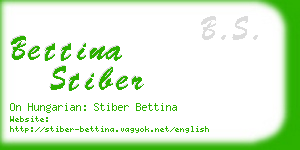 bettina stiber business card